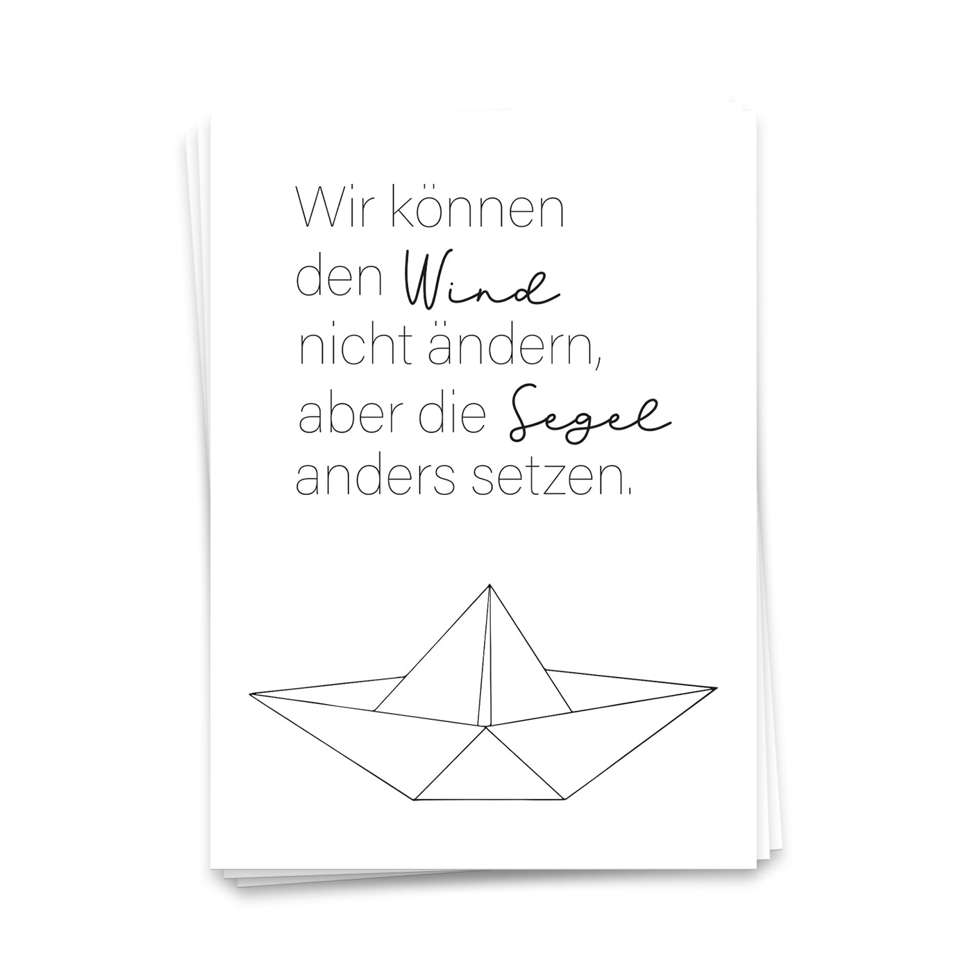 Segelboot - Postkarte