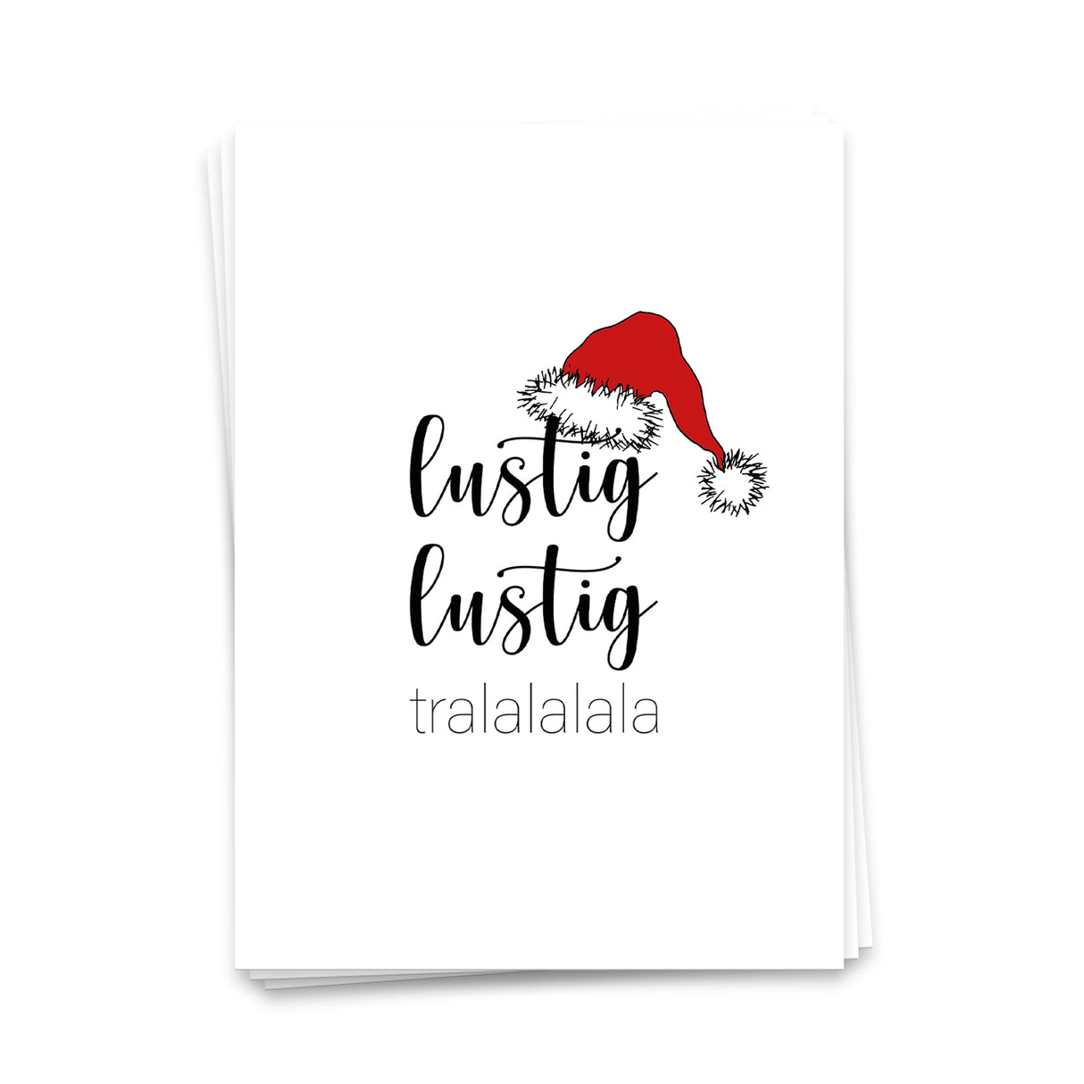 Lustig, Lustig Tralalalala - Weihnachtskarte