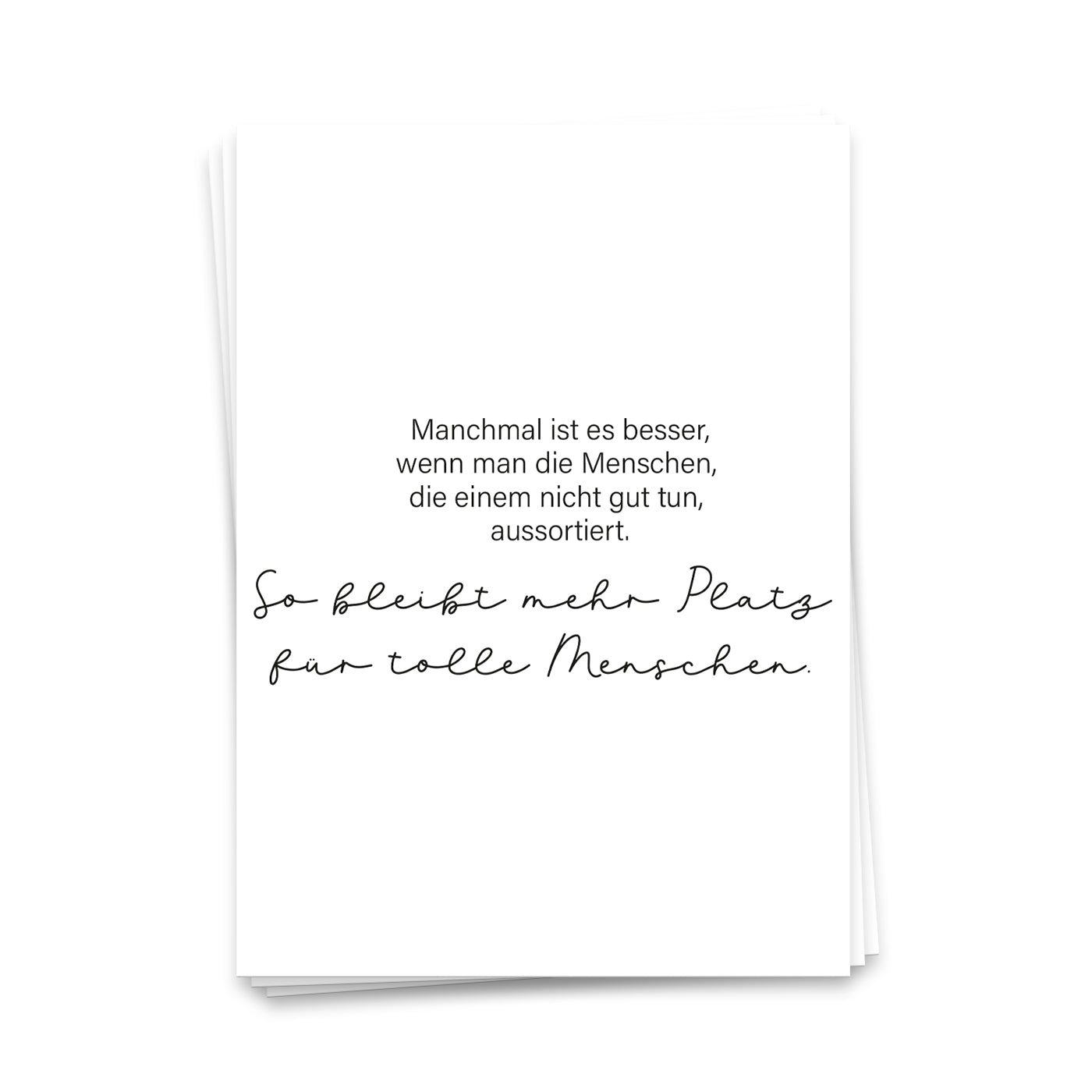Manchmal ist es besser - Postkarte