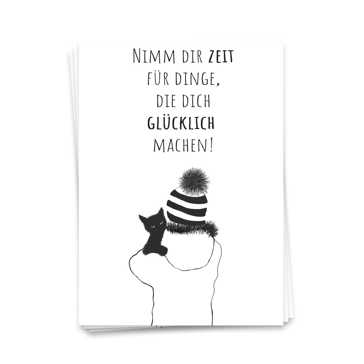 Nimm dir Zeit für Dinge die glücklich machen - Postkarte