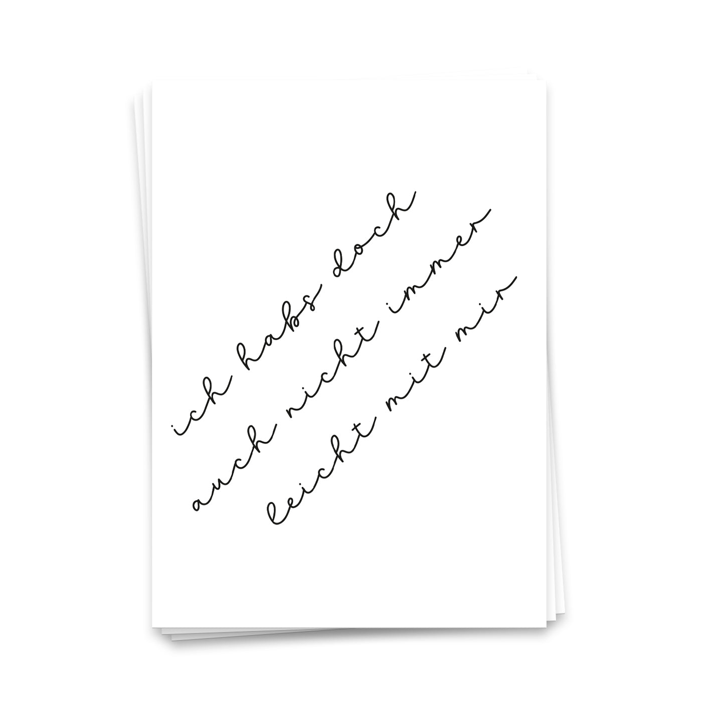 Ich habs doch auch nicht immer leicht mit mir - Postkarte