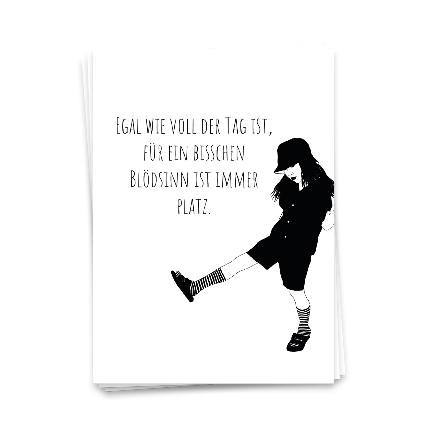 Egal wie voll der Tag ist - Postkarte