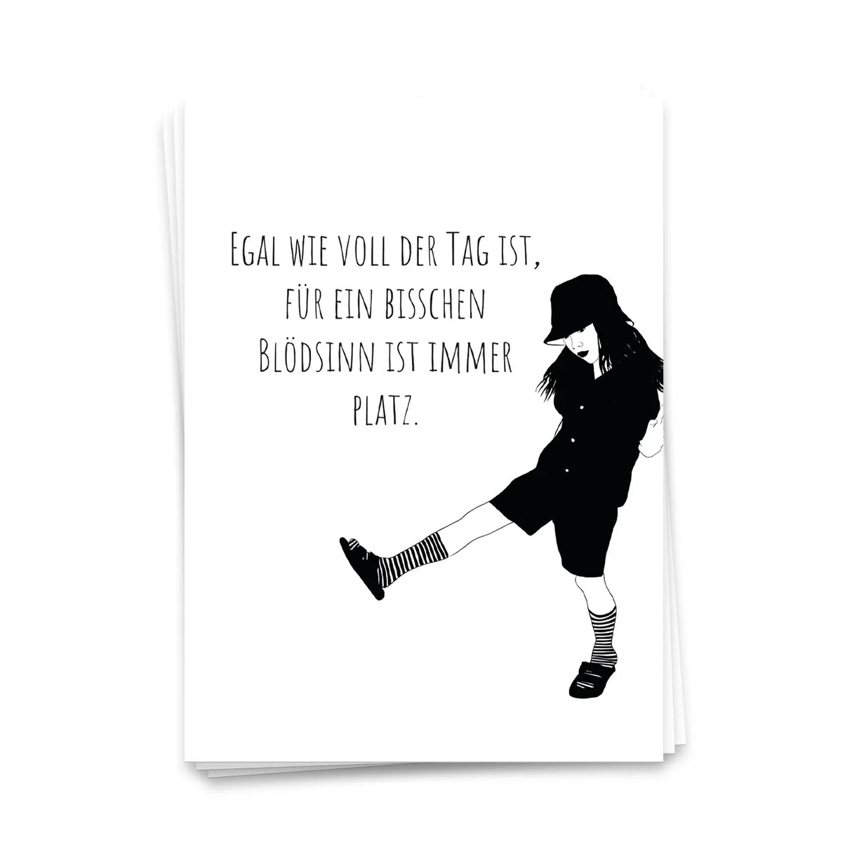 Egal wie voll der Tag ist - Postkarte