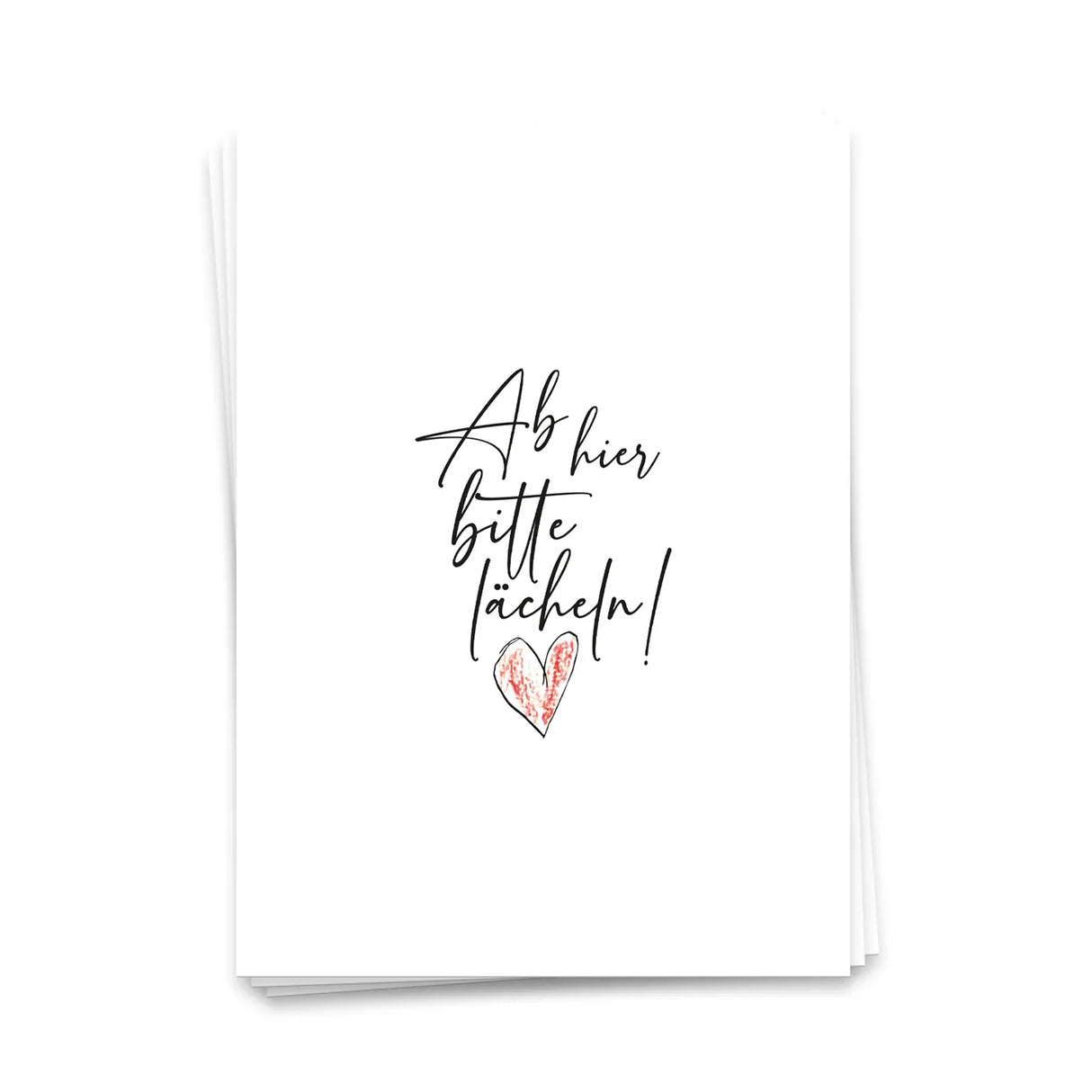 Ab hier bitte Lächeln 1 - Postkarte