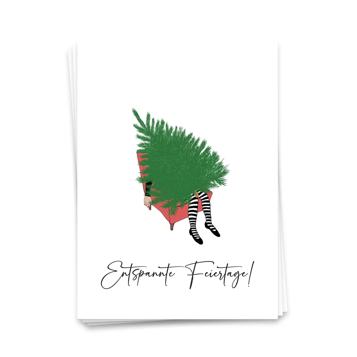 Entspannte Feiertage - Weihnachtskarte
