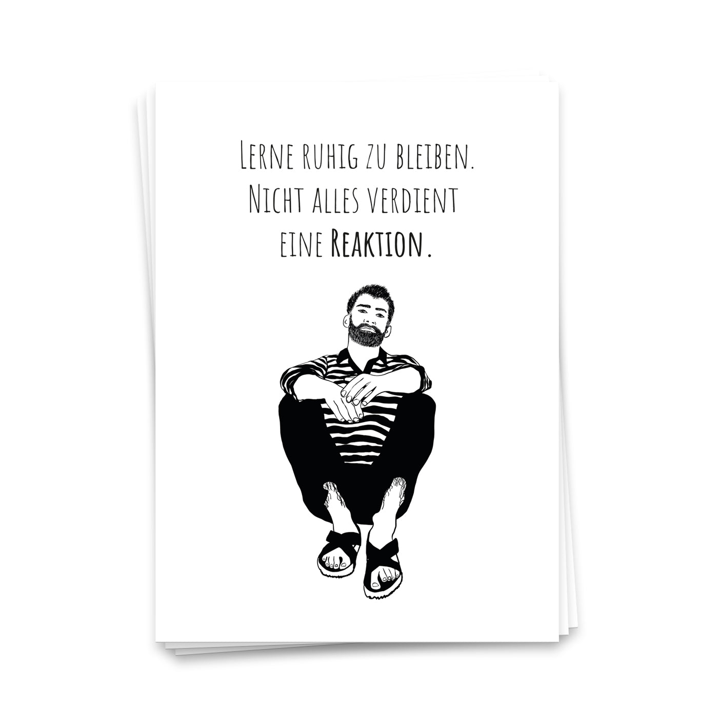 Lerne ruhig zu bleiben - Postkarte