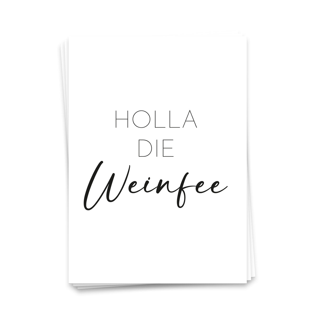 Holla die Weinfee - Postkarte