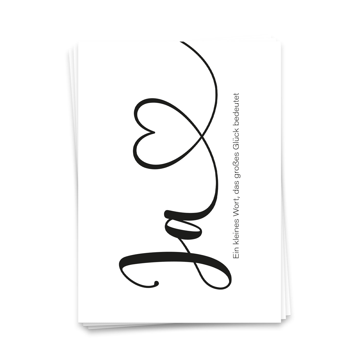 Ja, ein kleines Wort - Postkarte