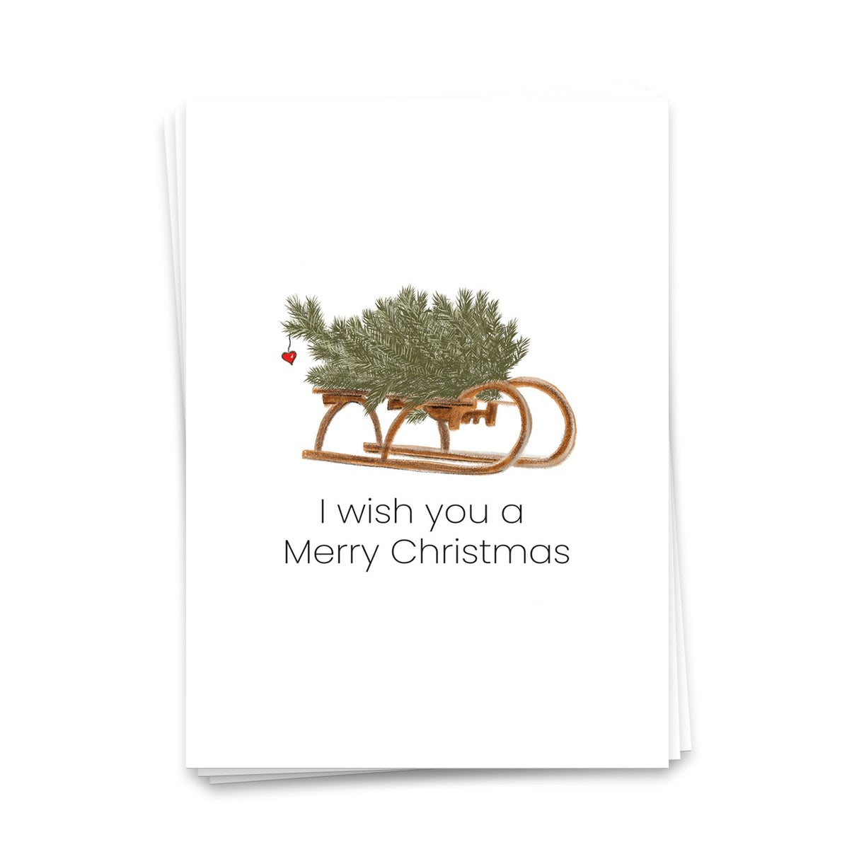 I wish you a merry christmas - Weihnachtskarte