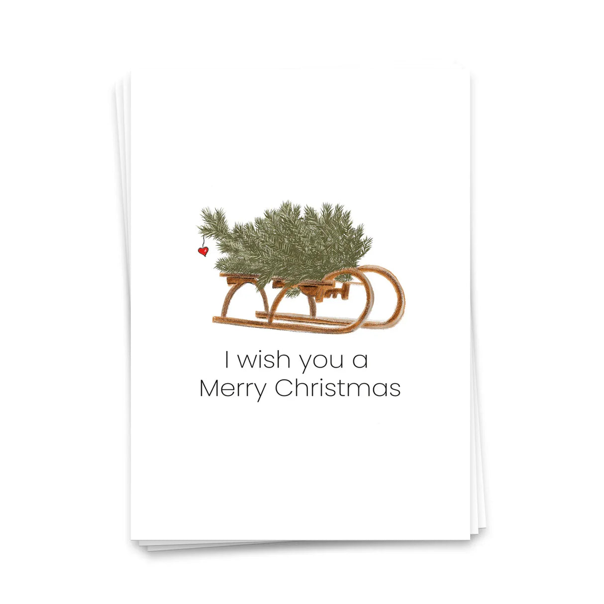 I wish you a merry christmas - Weihnachtskarte