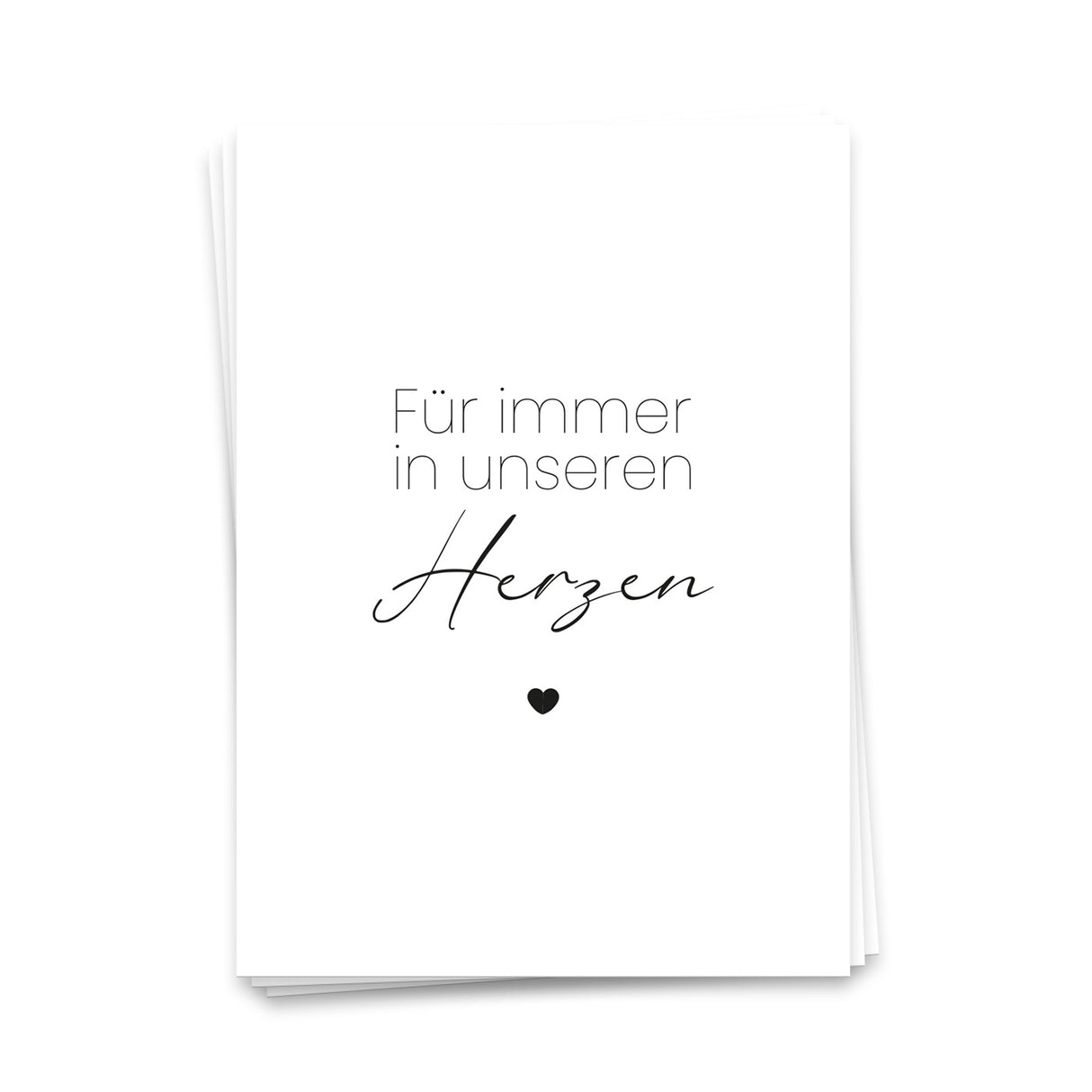 Für immer in unseren Herzen - Postkarte