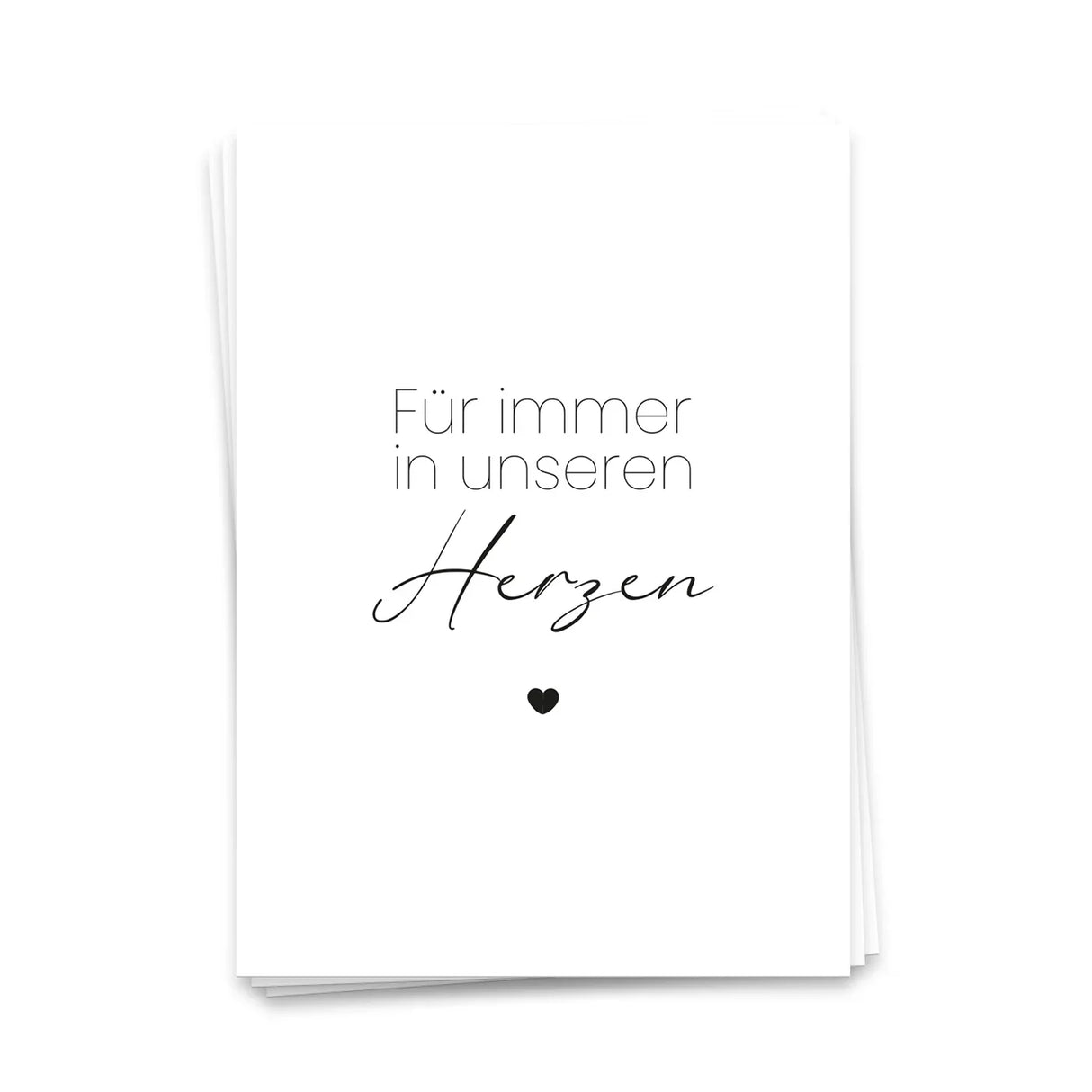 Für immer in unseren Herzen - Postkarte