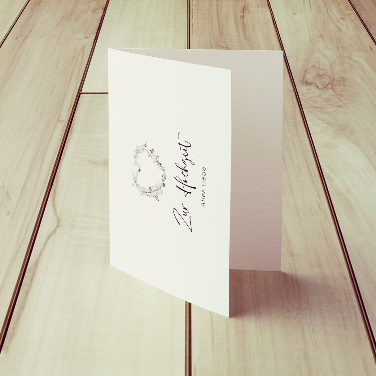 Zur Silberhochzeit alles Liebe - Klappkarte mit Umschlag