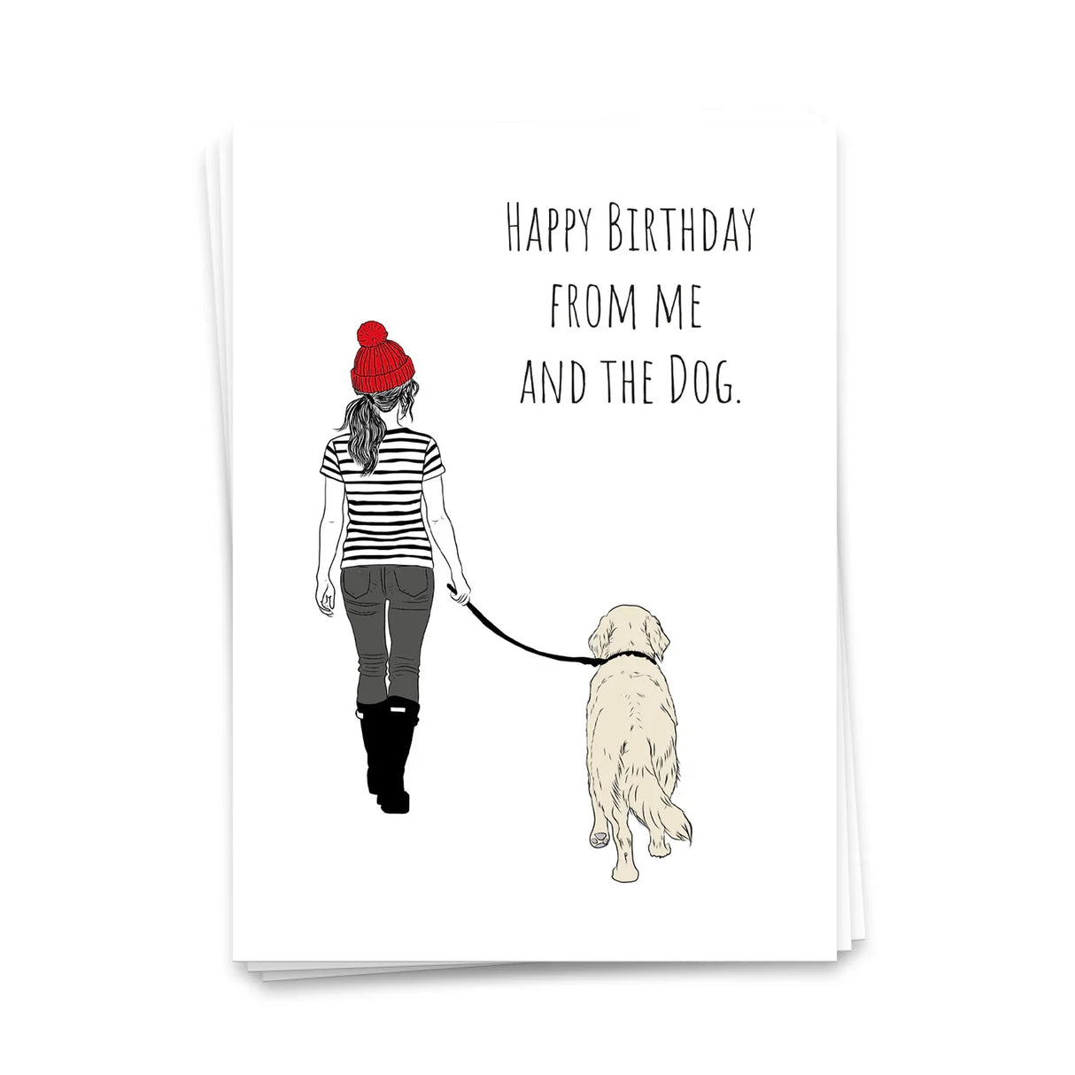 Happy Birthday from me and the dog Geburtstagskarte