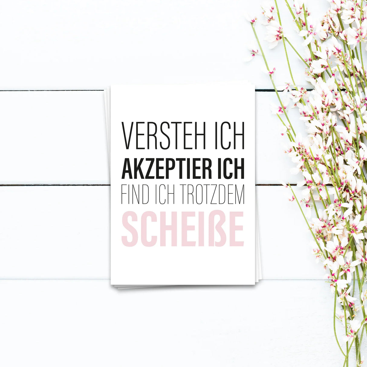 Versteh ich, akzeptier ich, find ich trotzdem scheiße - Postkarte