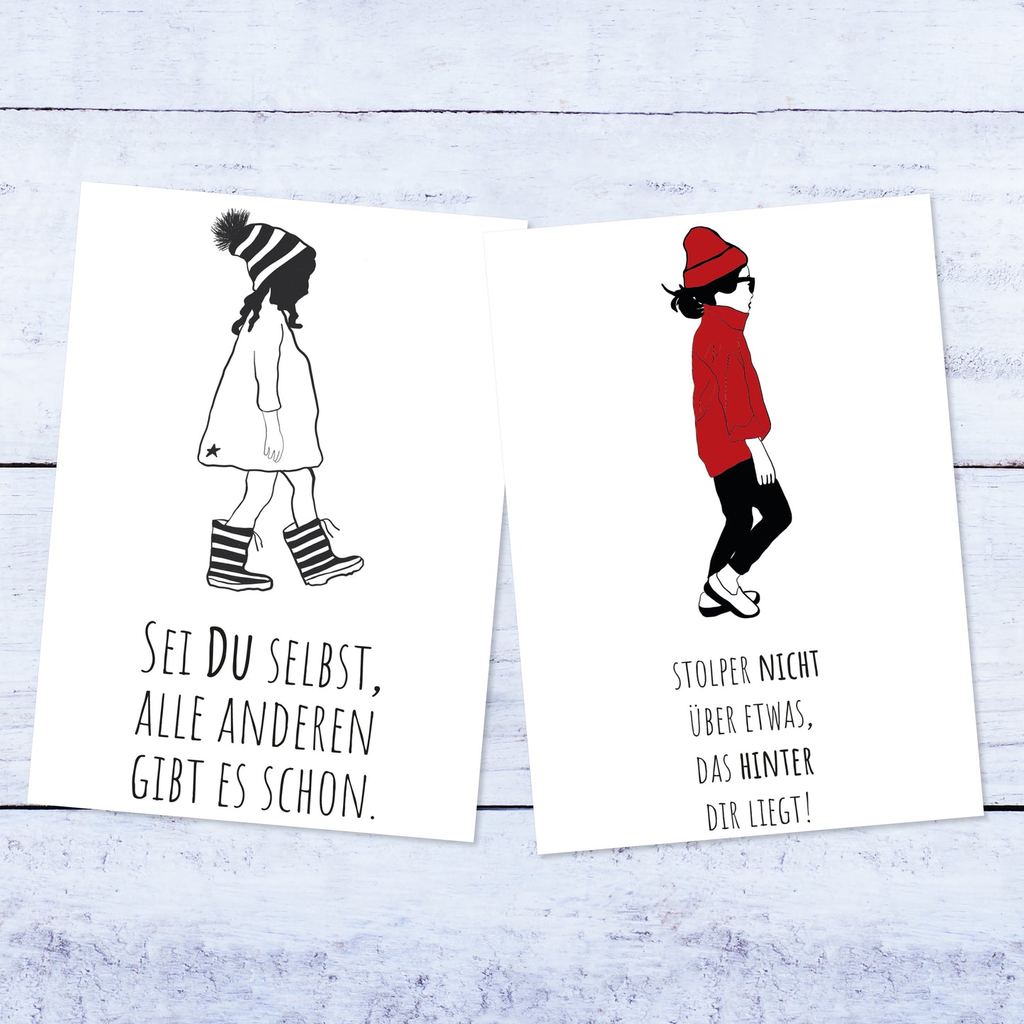 10 hochwertige Motivation Postkarten als Set