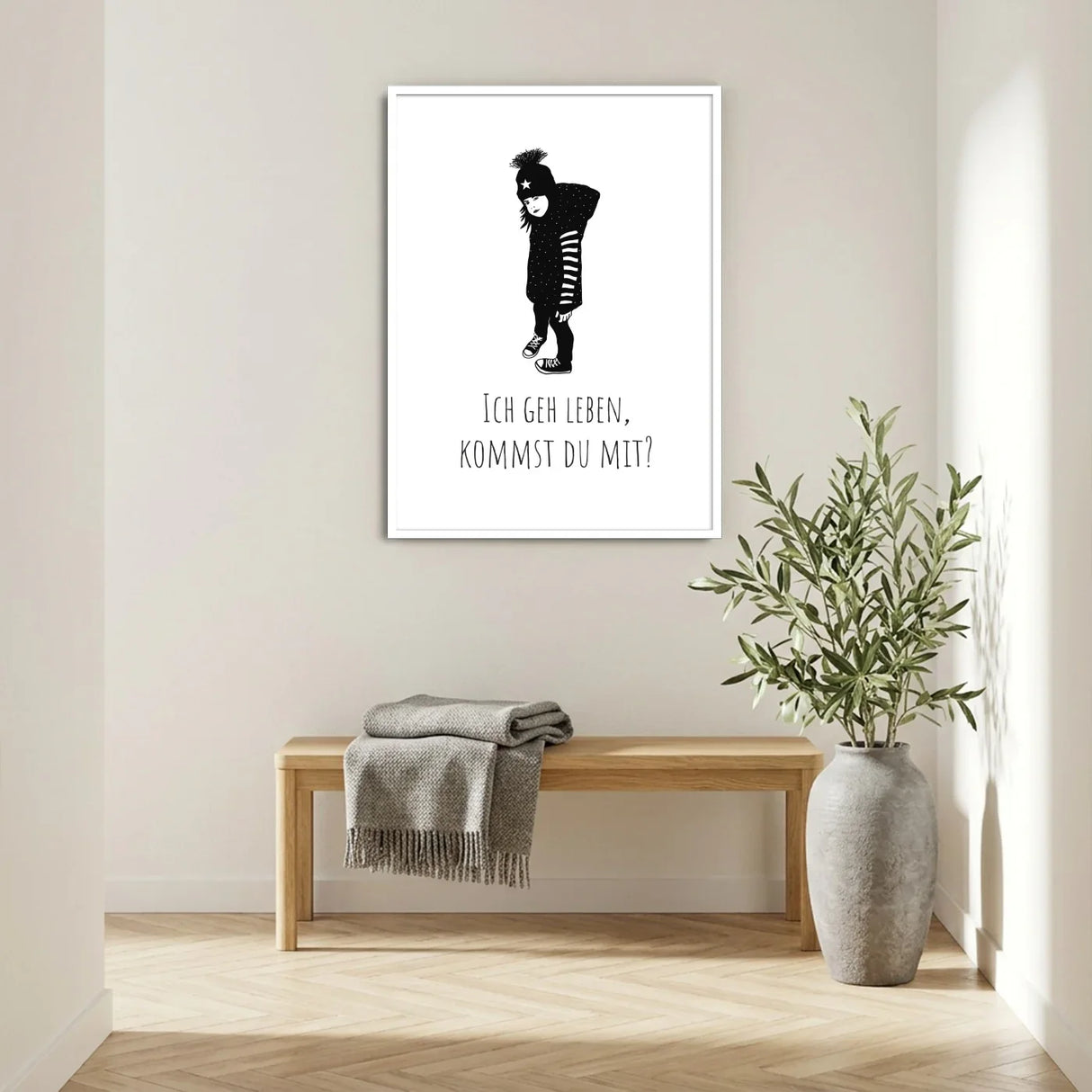 Ich gehe leben, kommst du mit Poster kaufen | Ulrike Wathling