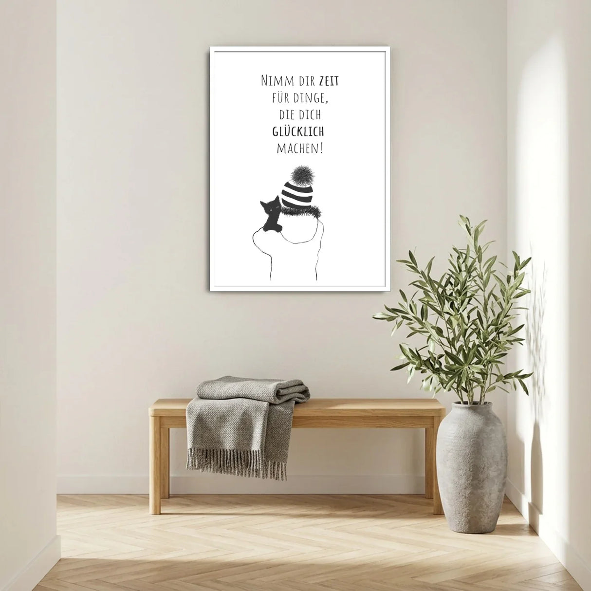 Poster „Nimm dir die Zeit für Dinge, die dich glücklich machen“