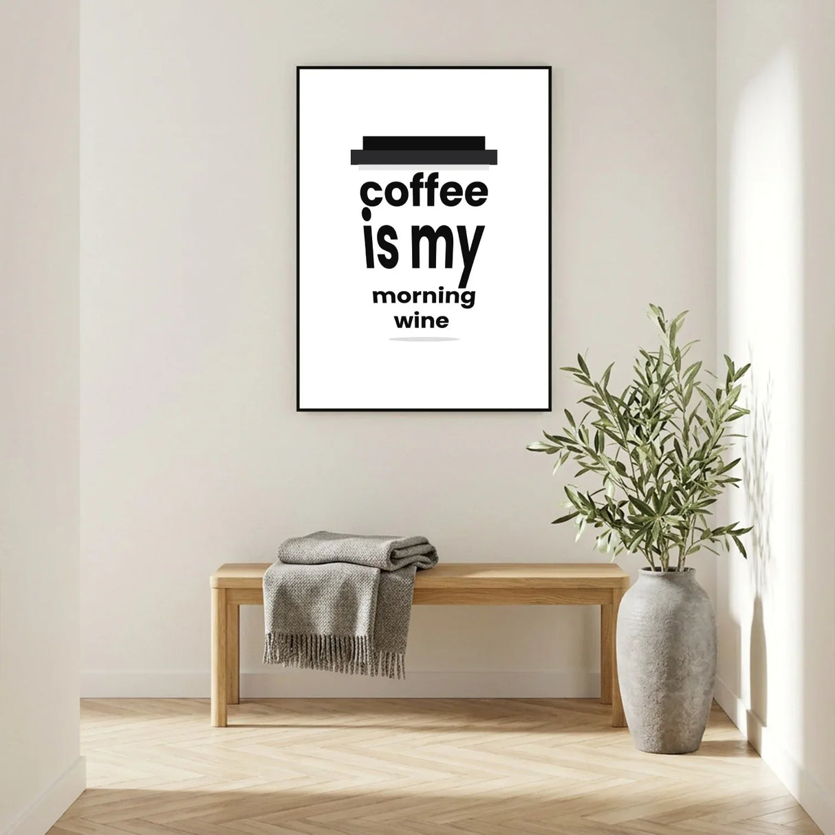 Coffee is my morning wine Poster kaufen – Kaffee-Illustration | Ulrike Wathling