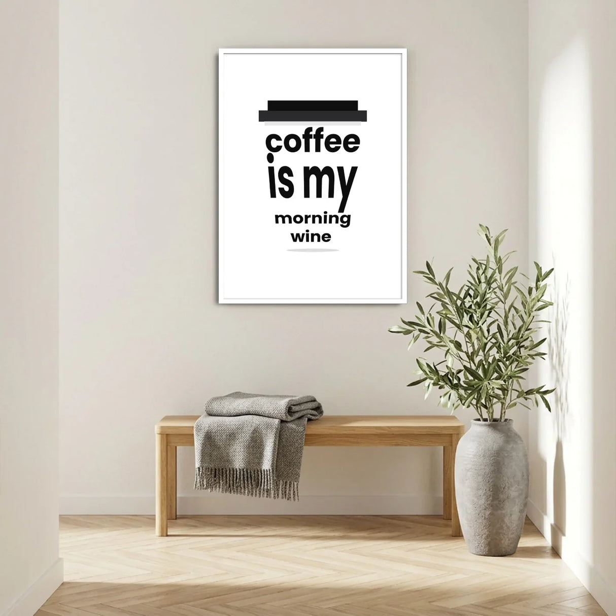 Coffee is my morning wine Poster kaufen – Kaffee-Illustration | Ulrike Wathling