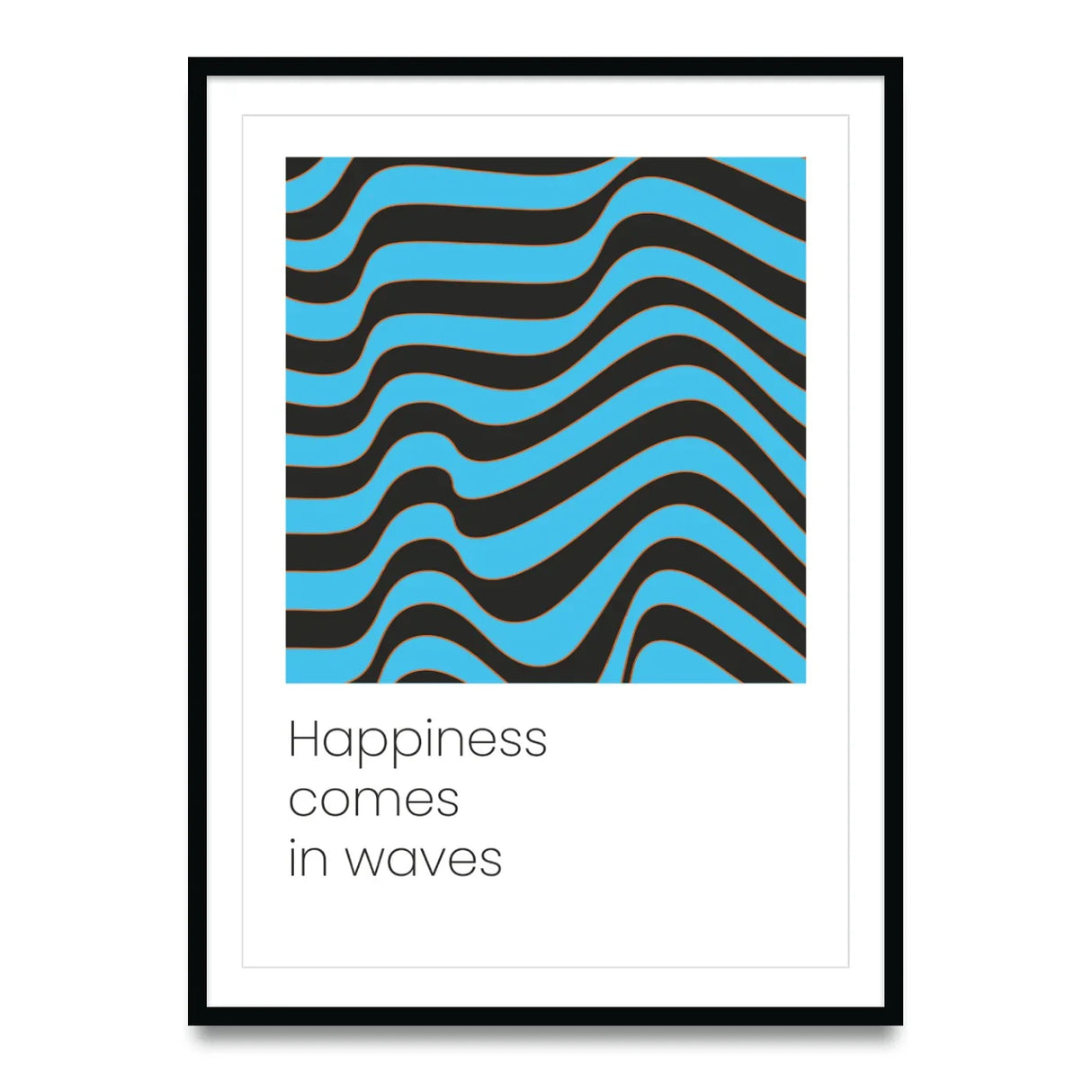 Happiess comes in waves - Poster