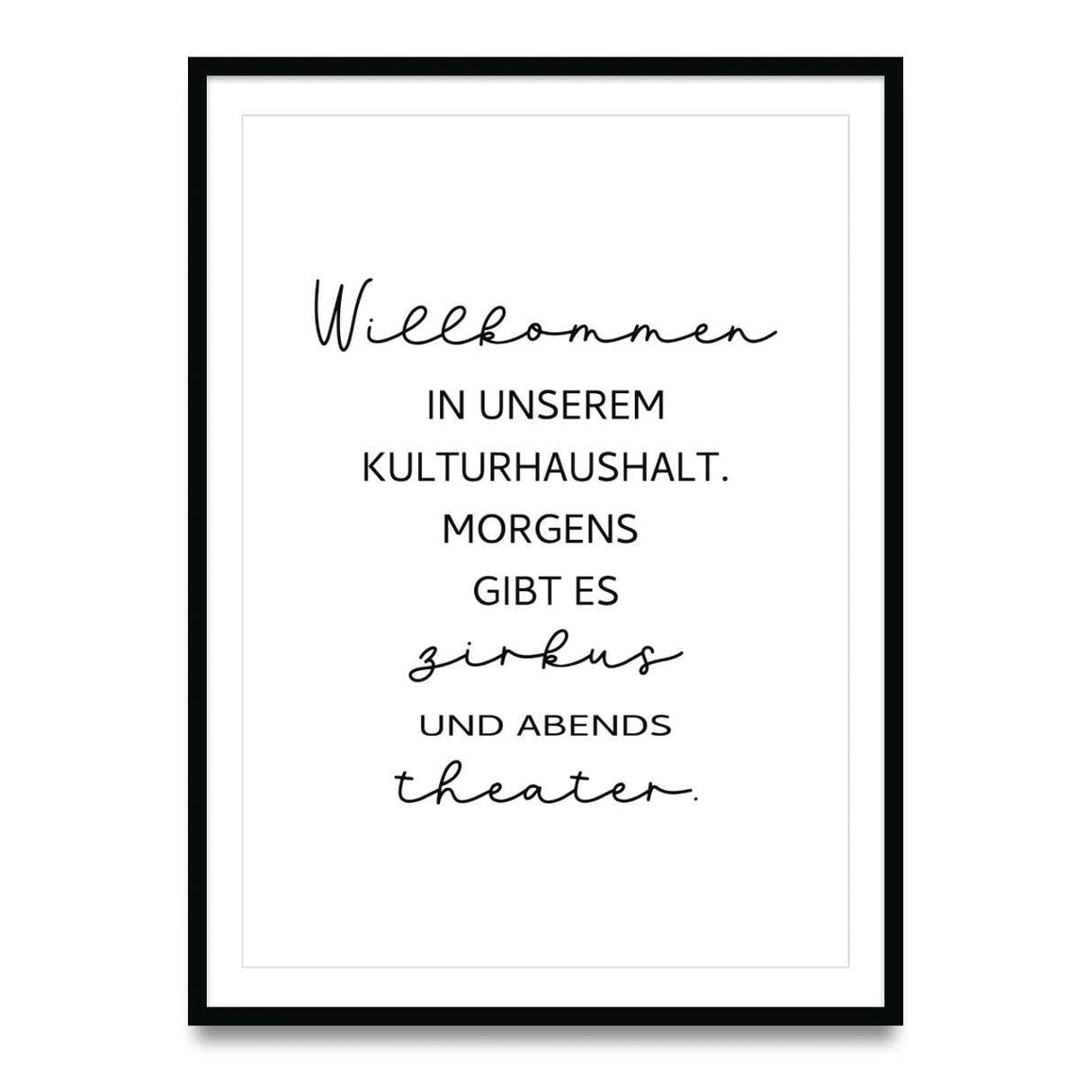 Willkommen in unserem Kulturhaushalt - Poster