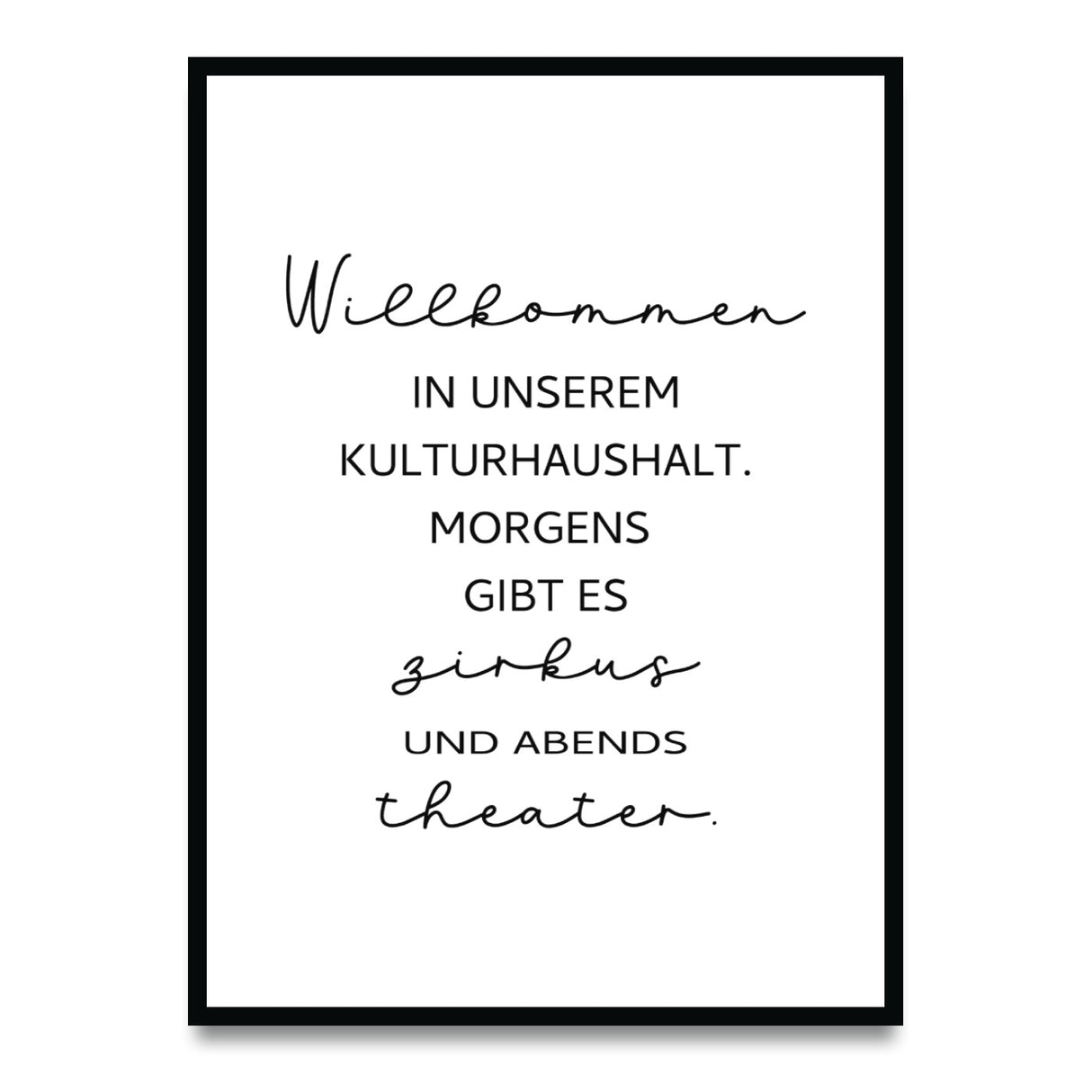 Willkommen in unserem Kulturhaushalt - Poster