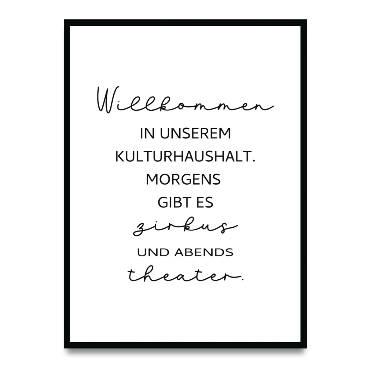 Willkommen in unserem Kulturhaushalt - Poster