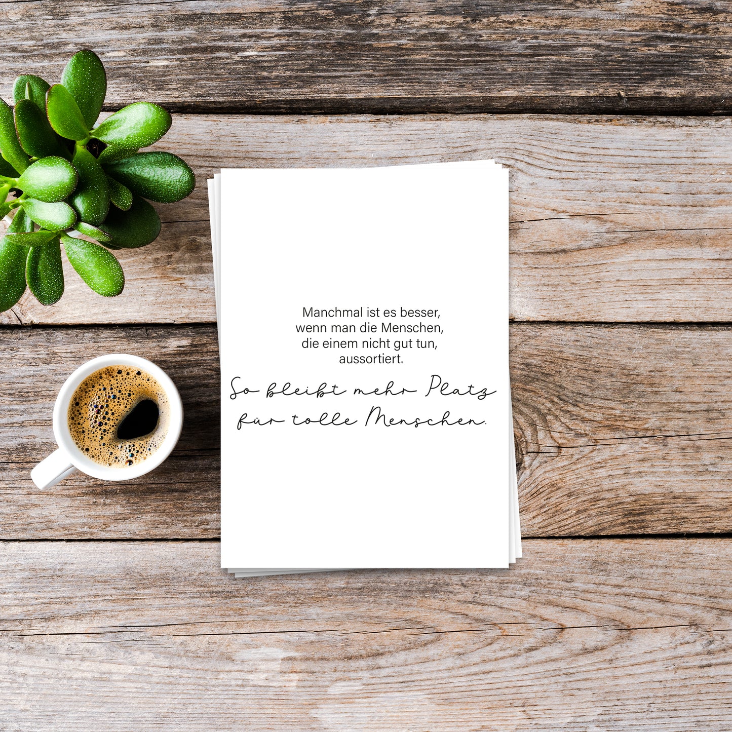 Manchmal ist es besser - Postkarte