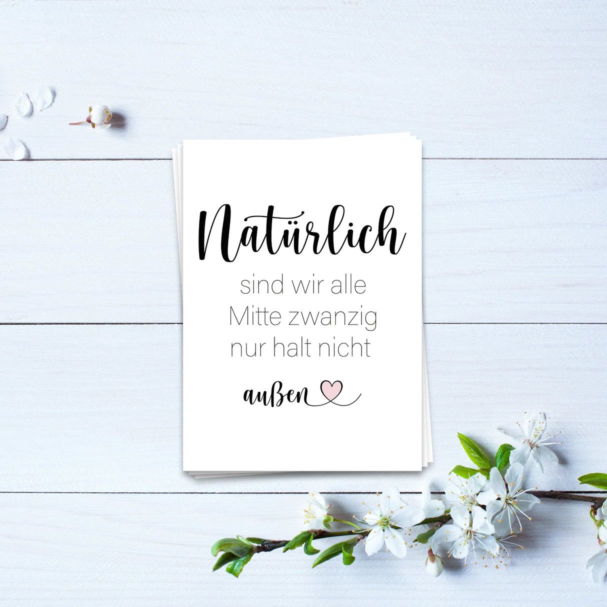 Natürlich sind wir alle Mitte 20 - Postkarte