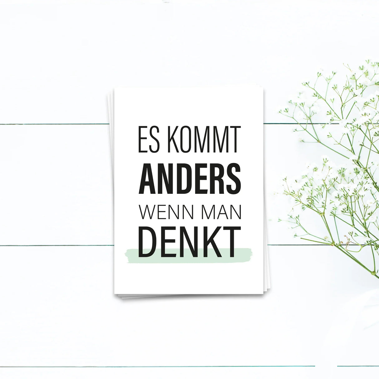 Es kommt anders wenn man denkt - Postkarte
