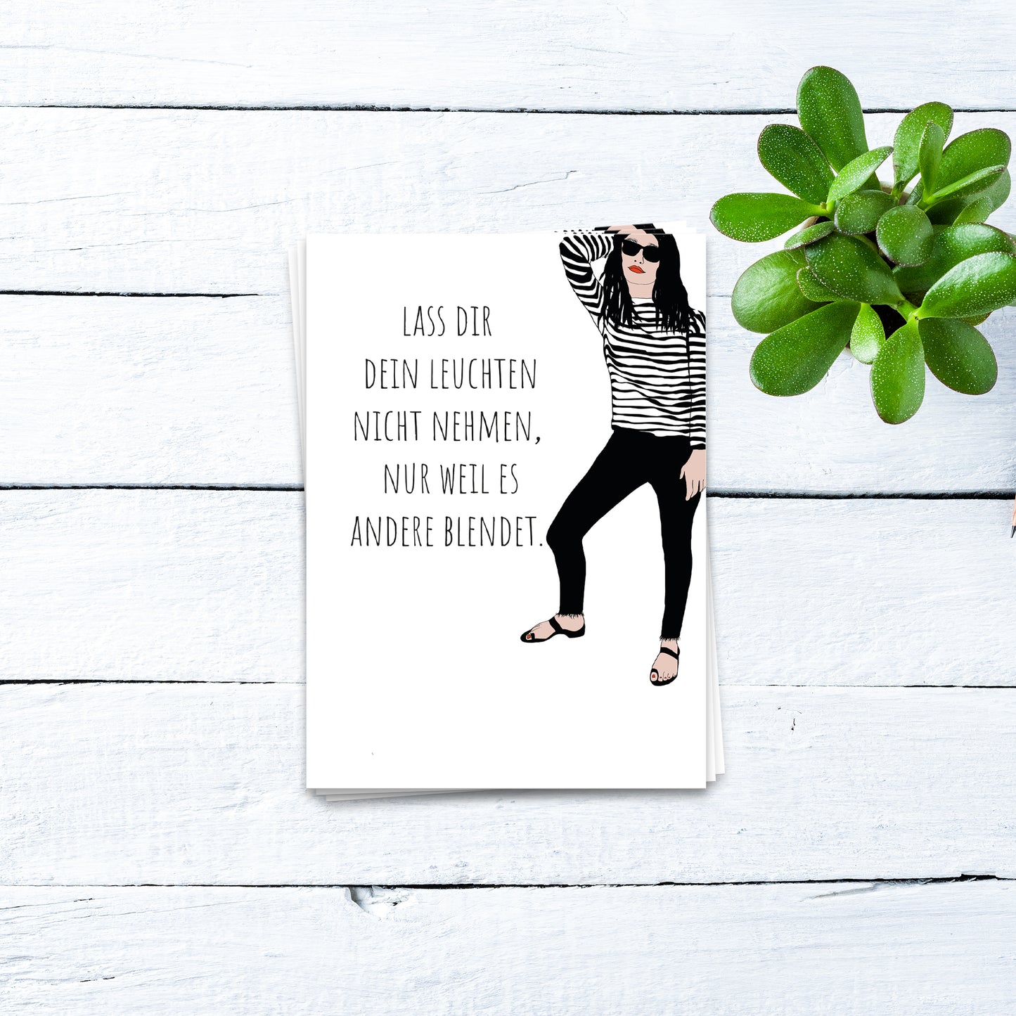 Lass dir dein Leuchten nicht nehmen - Postkarte