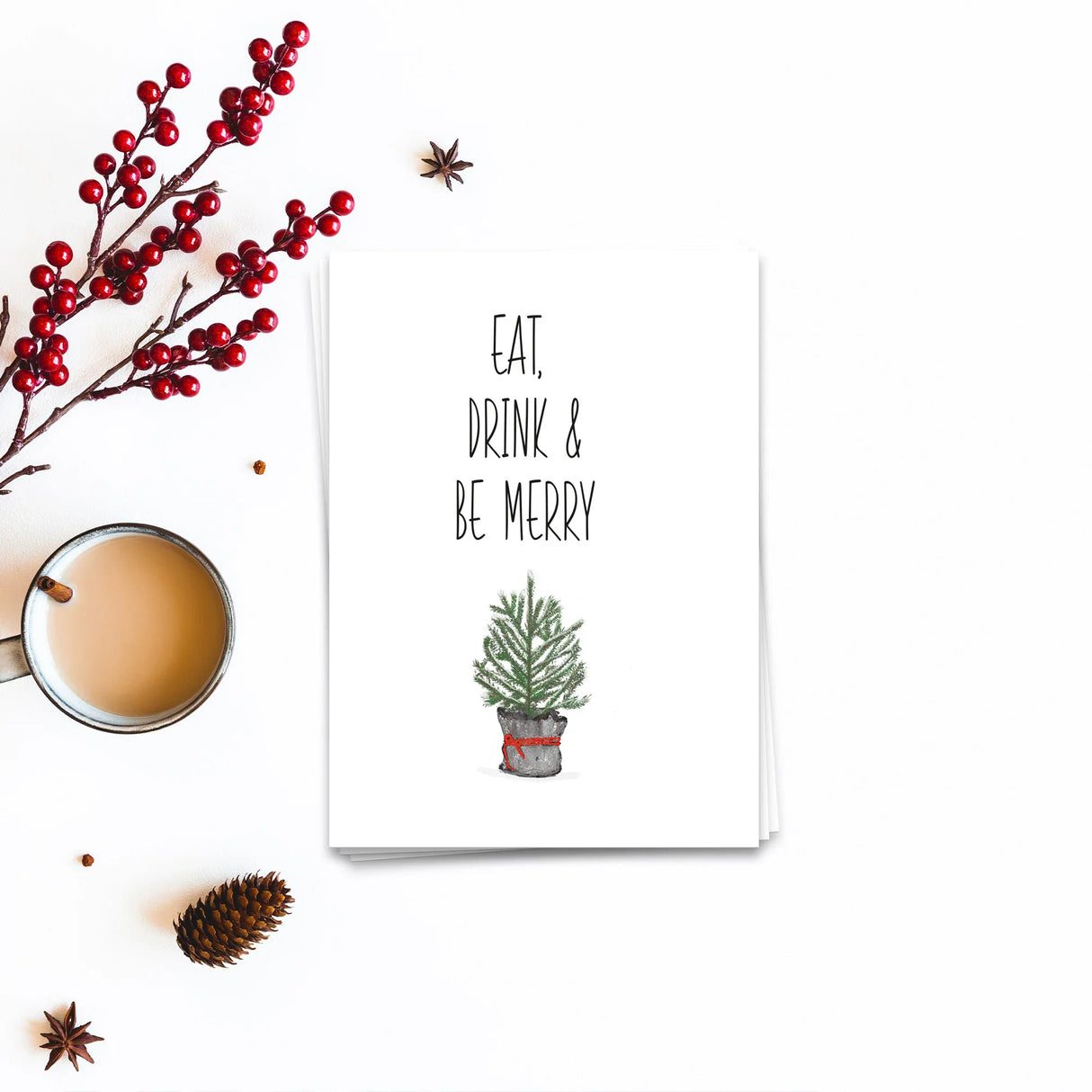 Eat, drink and be merry - Weihnachtskarte