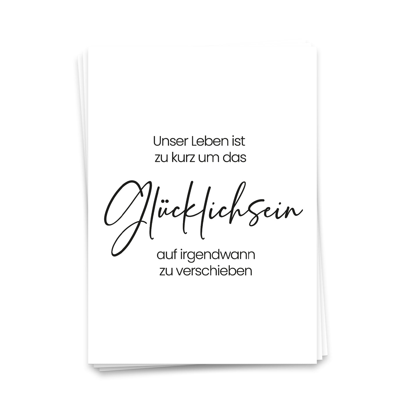 Unser Leben ist zu kurz - Postkarte