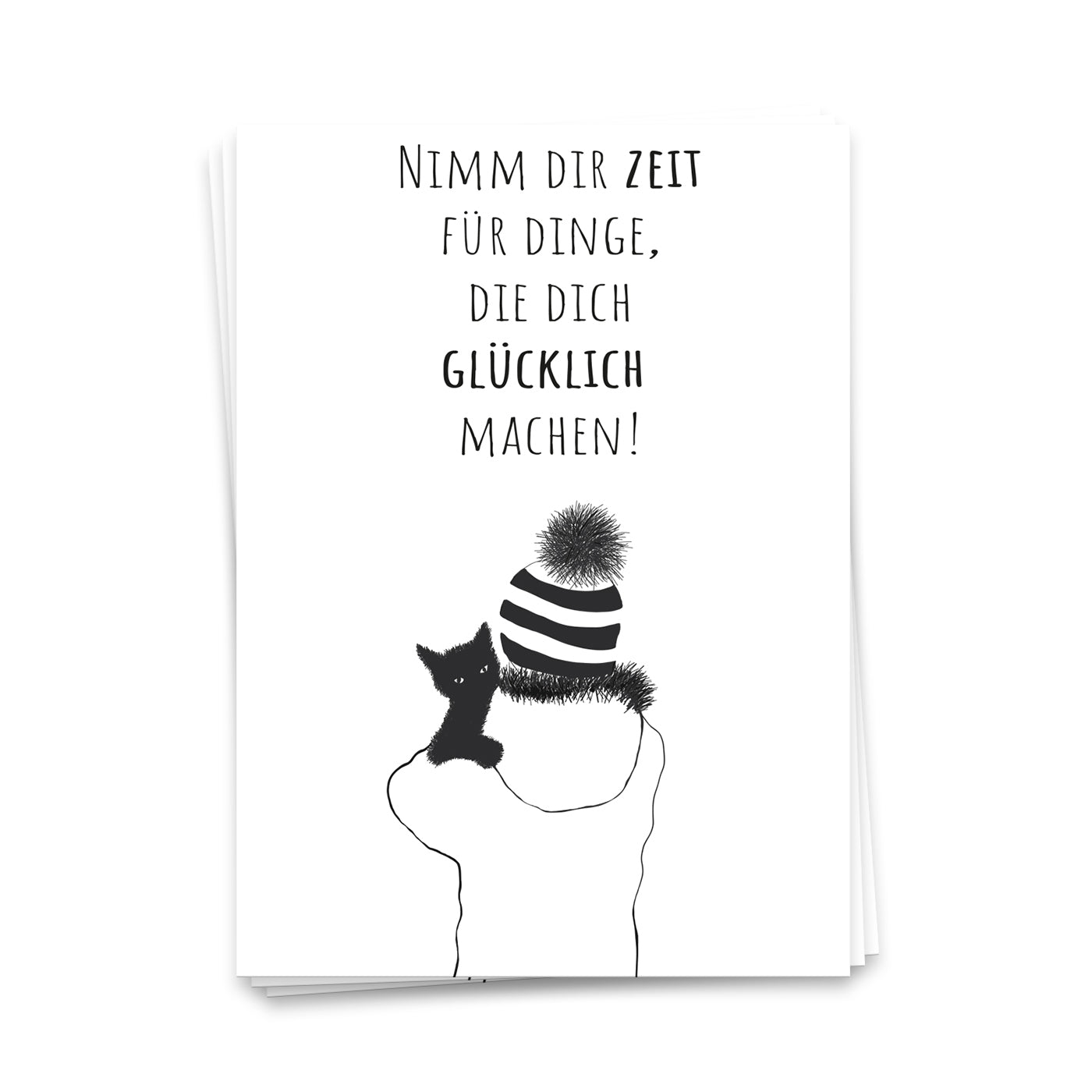 Nimm dir Zeit für Dinge die glücklich machen - Postkarte