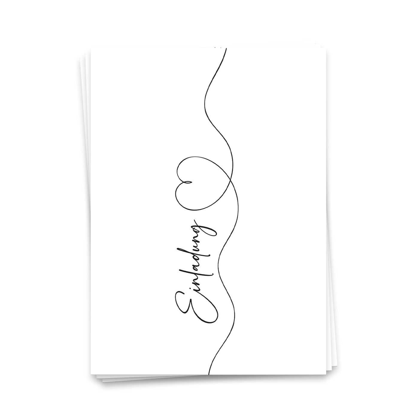 Einladung mit Herz - Postkarte