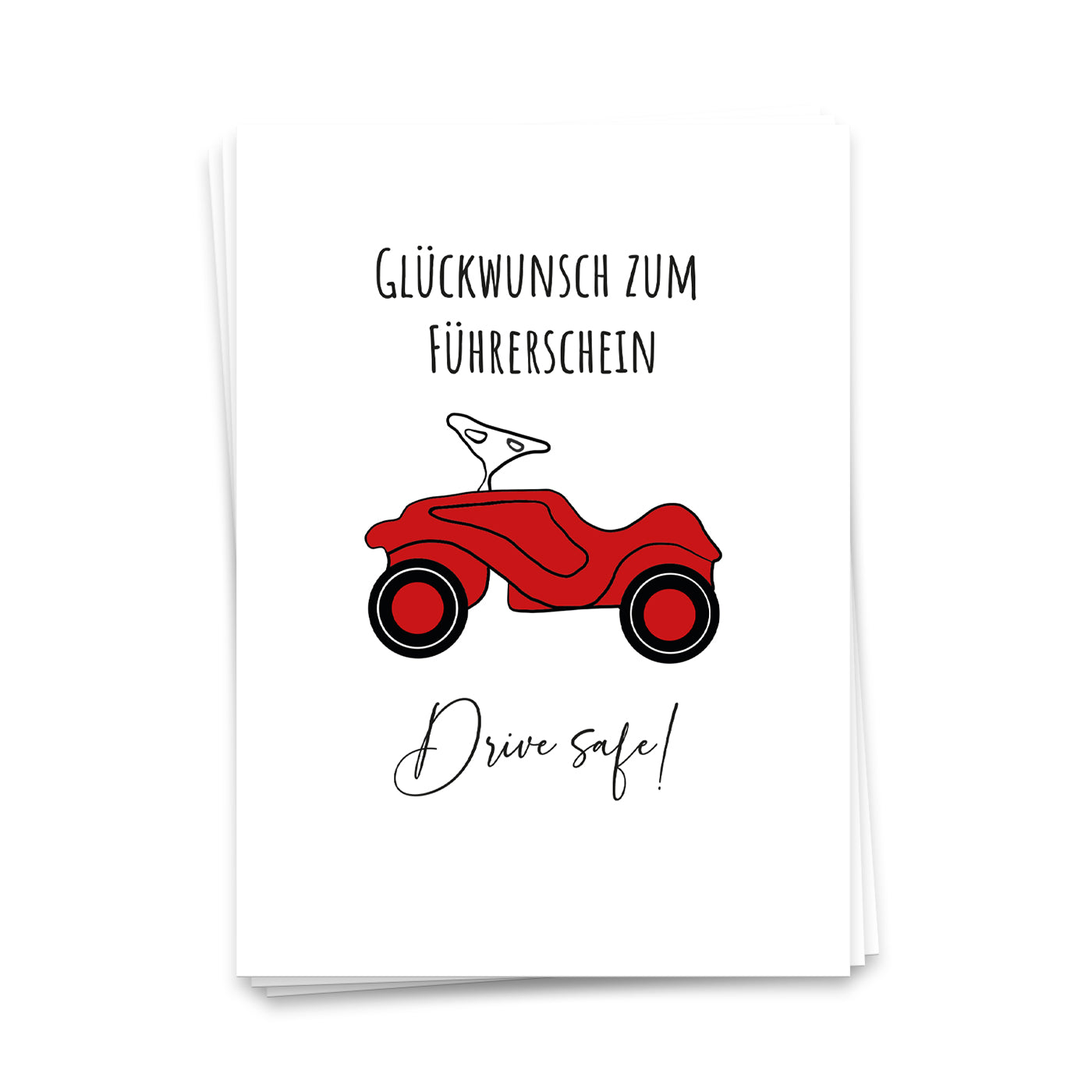 Glückwunsch zum Führerschein - Postkarte