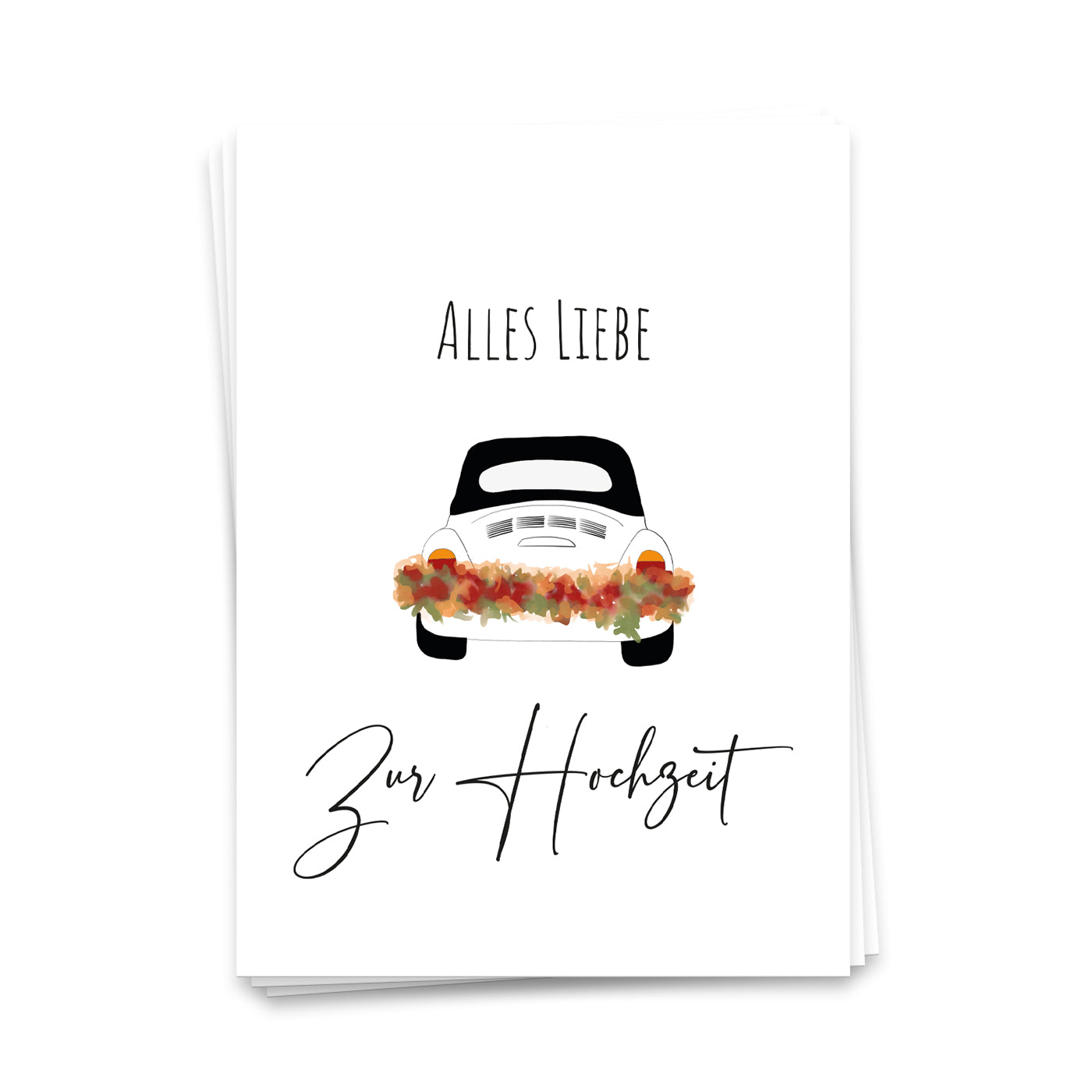 Alles Liebe zur Hochzeit - Postkarte