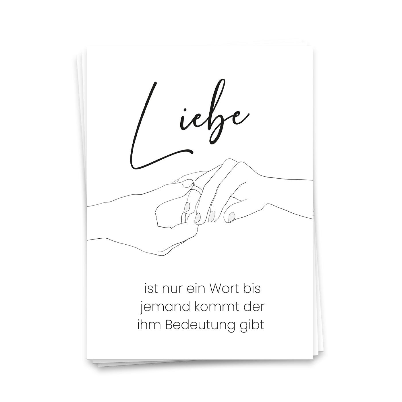 Liebe ist nur ein Wort - Postkarte