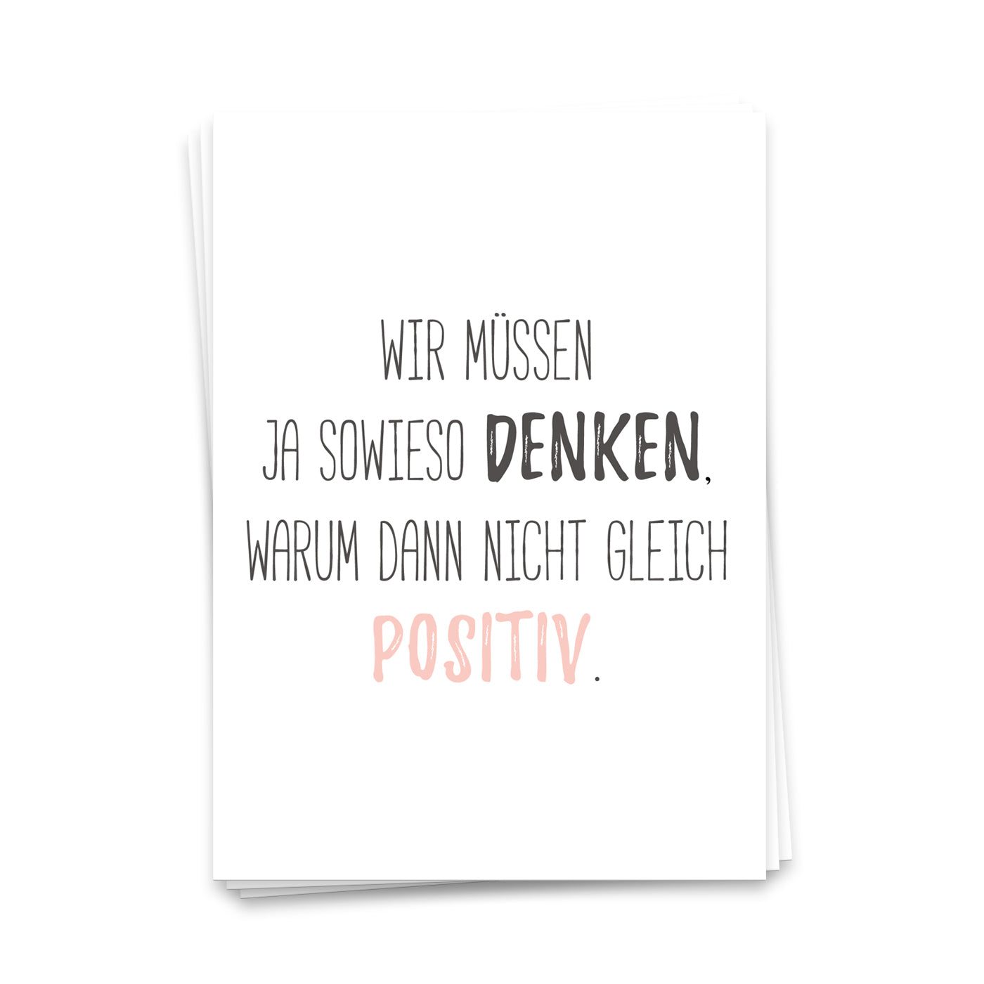 Positiv denken - Postkarte