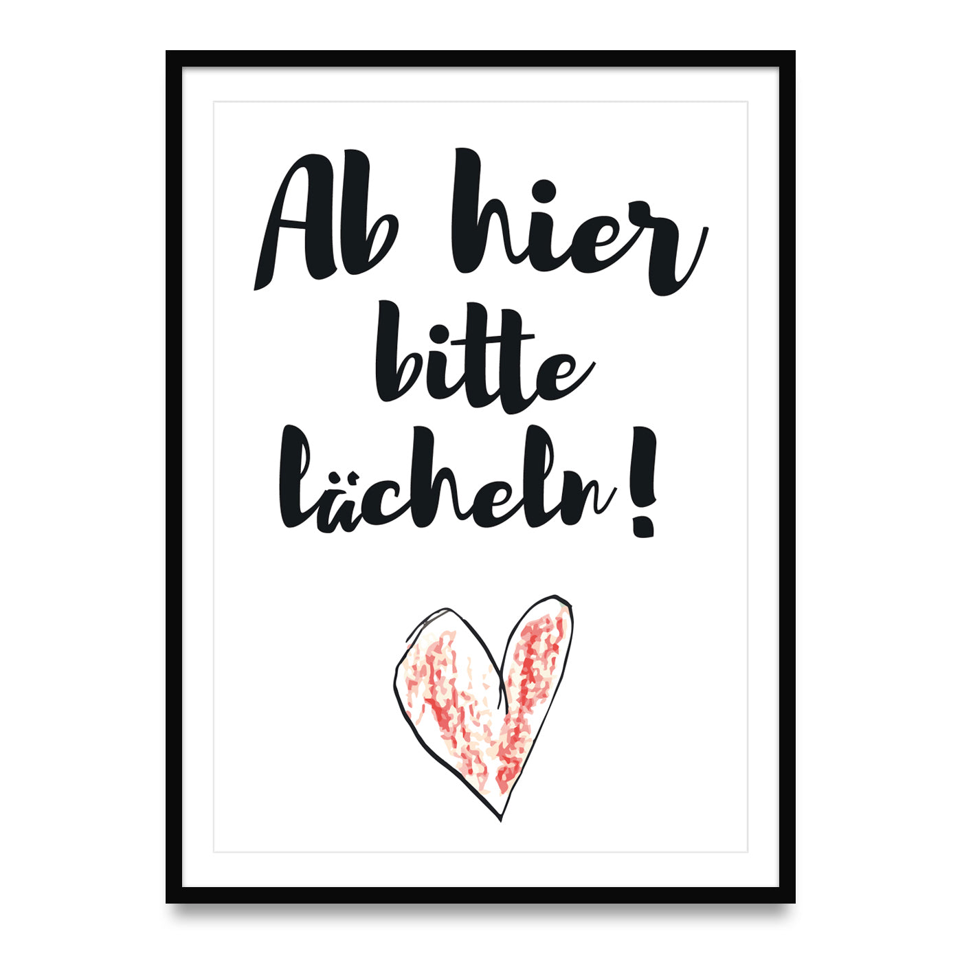 Ab hier bitte lächeln - Poster