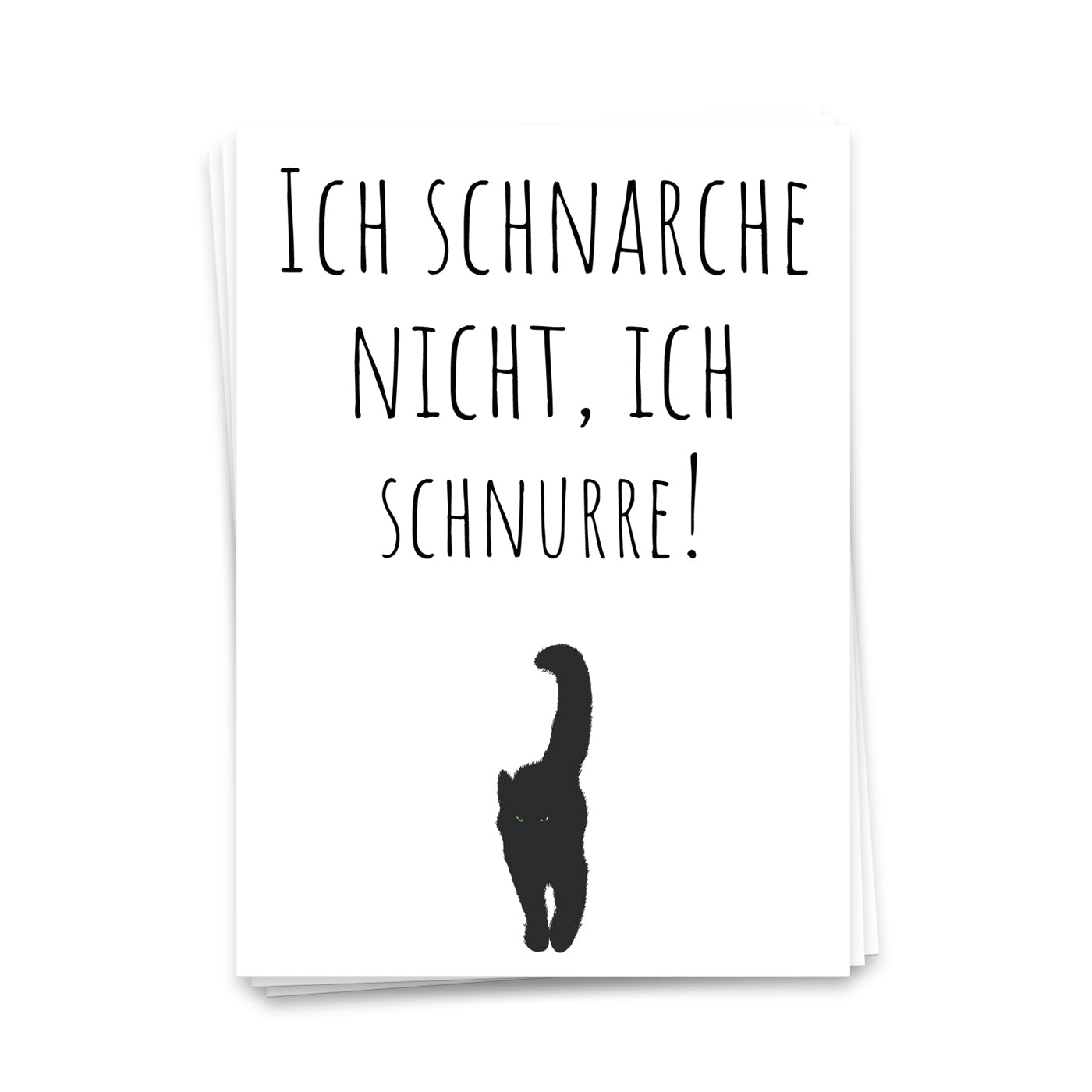 Ich schnarche nicht, ich schnurre - Postkarte