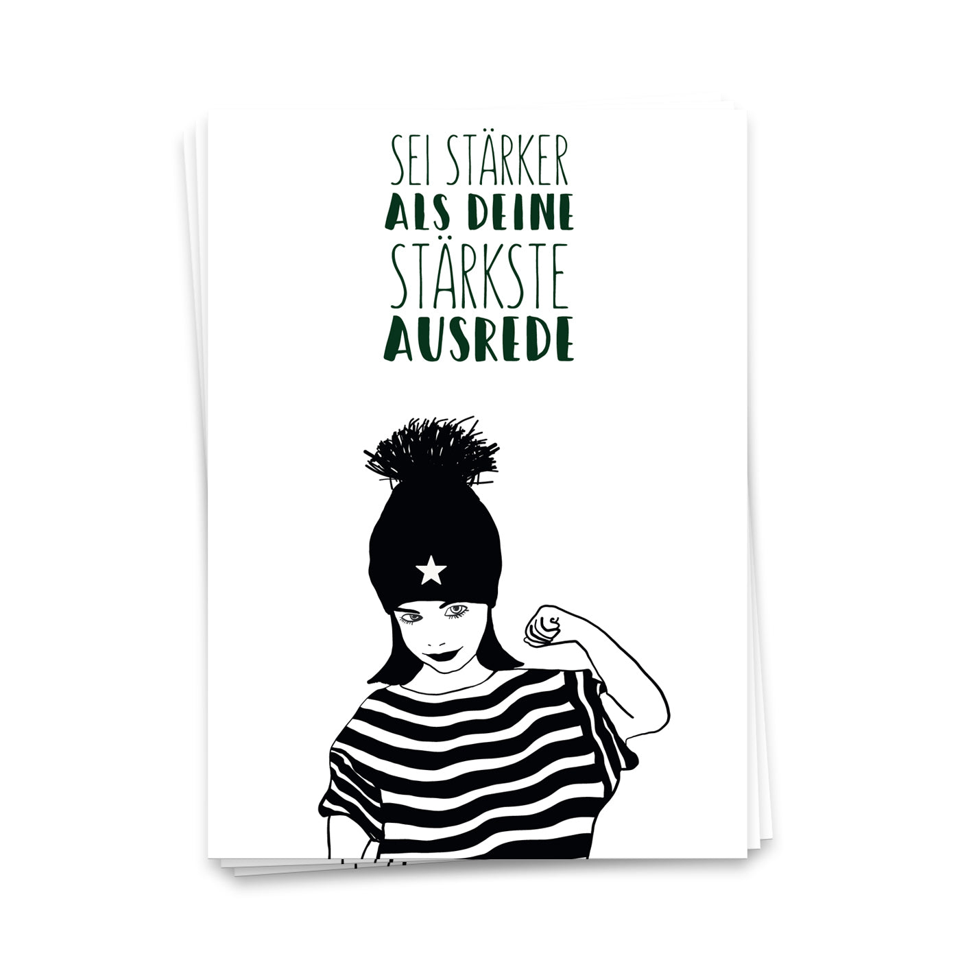 Sei stärker als deine stärkste Ausrede - Postkarte