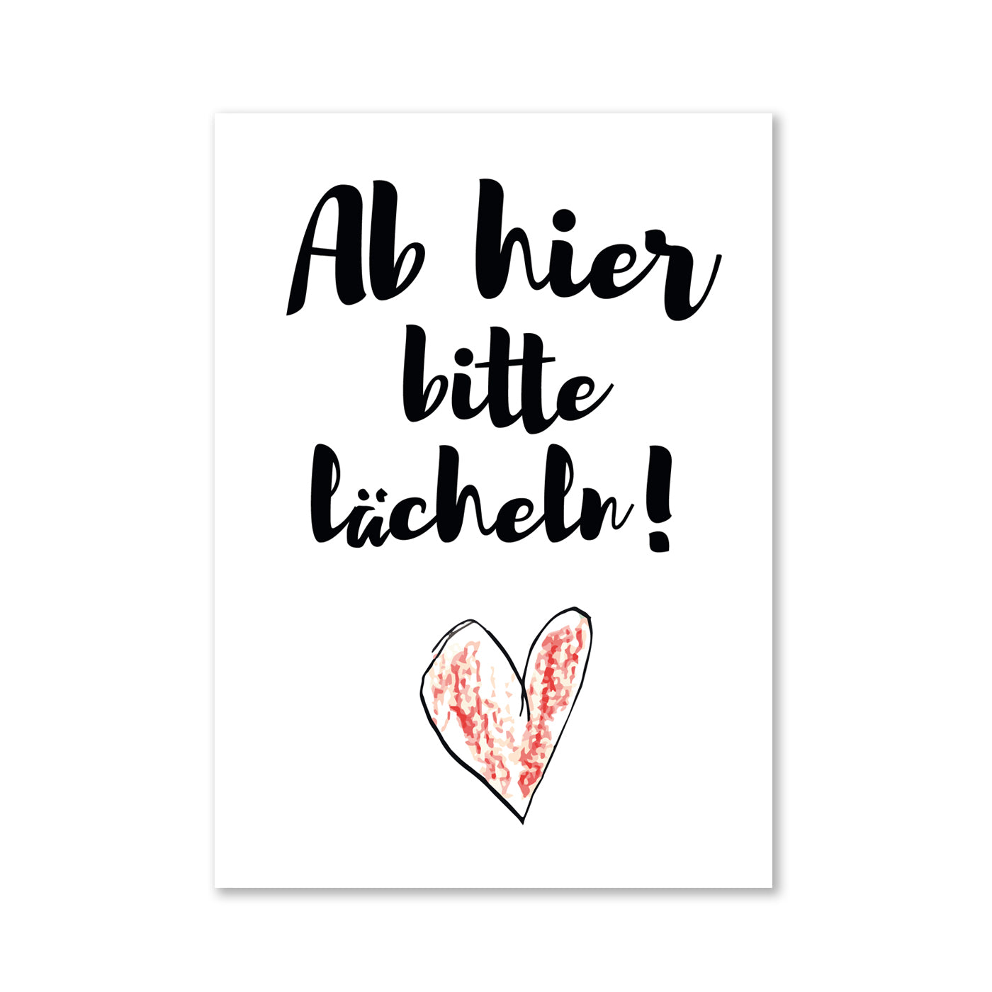 Ab hier bitte lächeln - Magnet