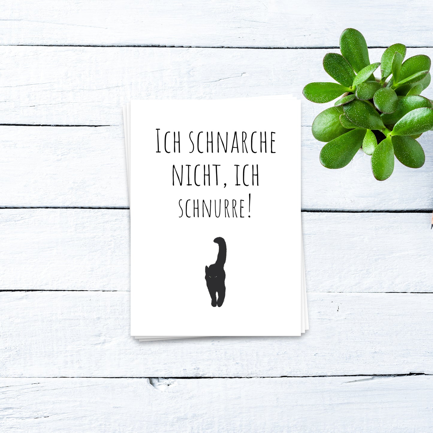 Ich schnarche nicht, ich schnurre - Postkarte