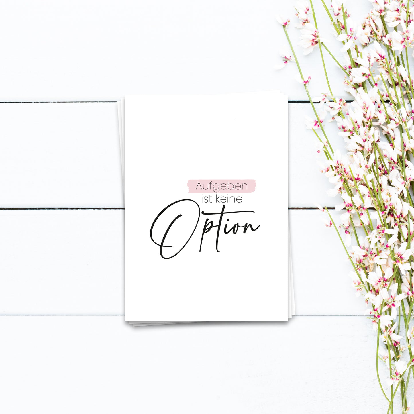 Aufgeben ist keine Option - Postkarte