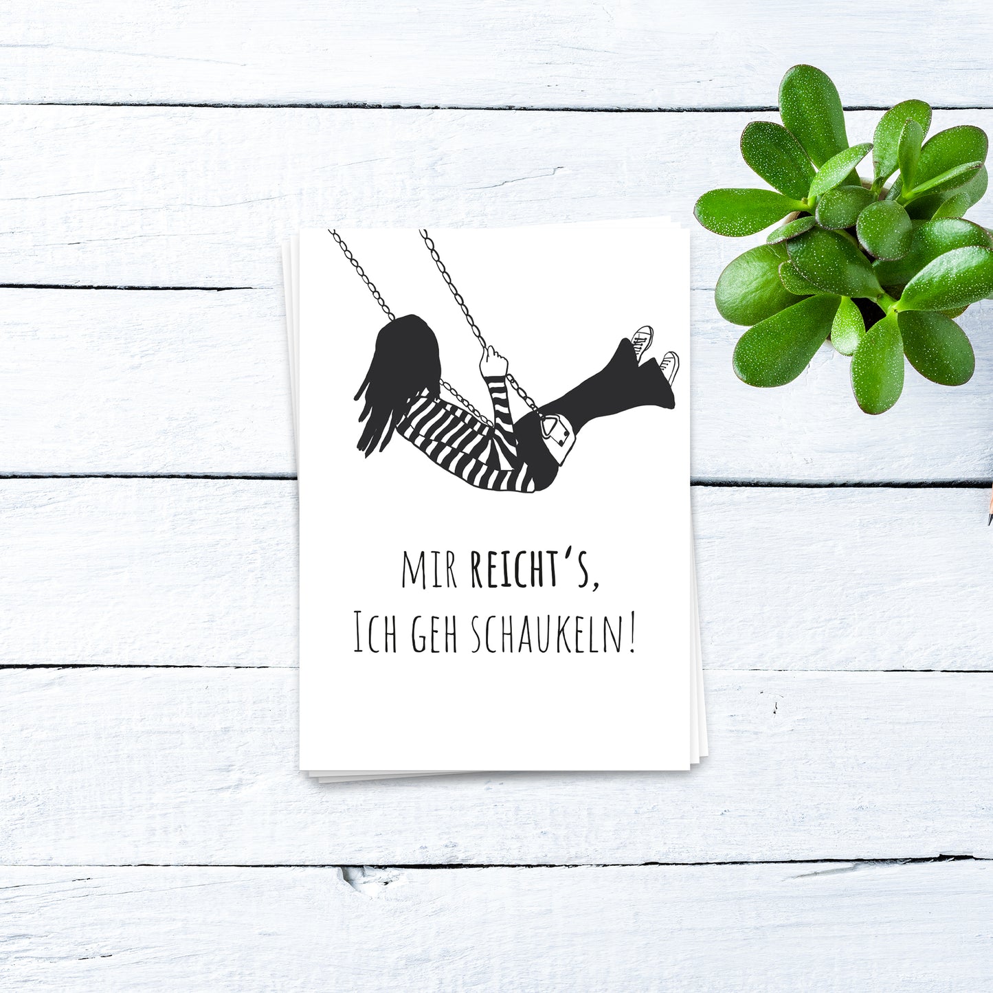 Mir reicht's ich geh schaukeln - Postkarte