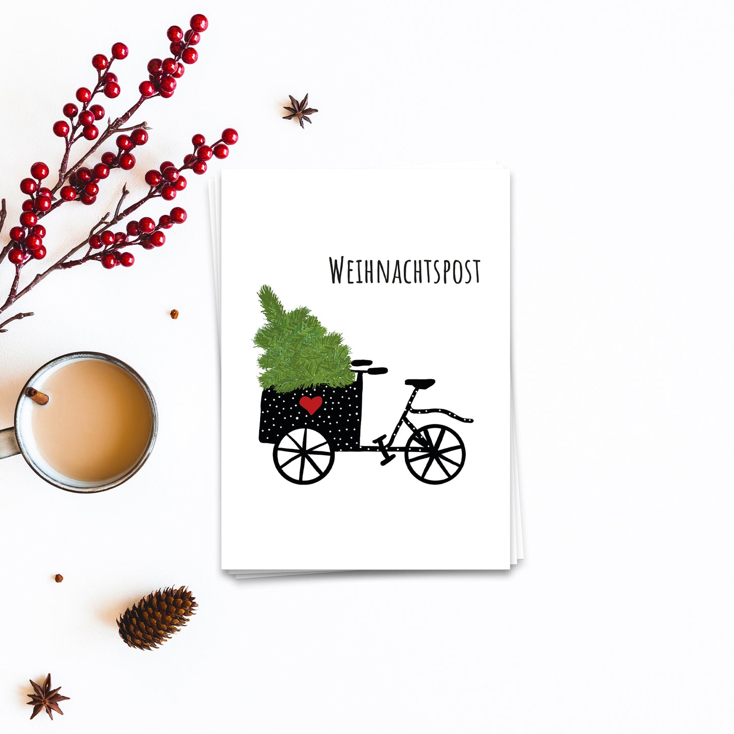 Weihnachtspost - Postkarte