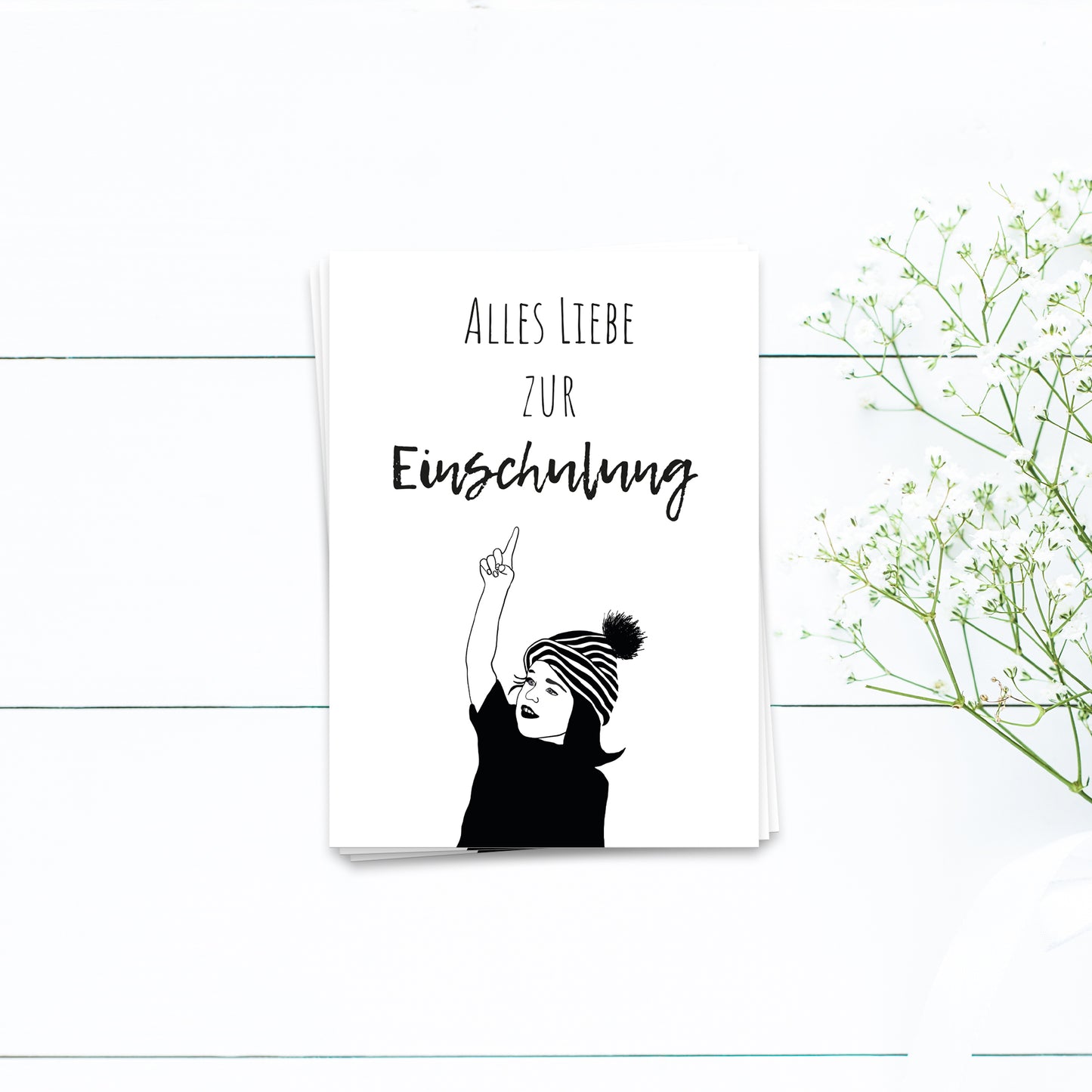 Alles Liebe zur Einschulung - Postkarte