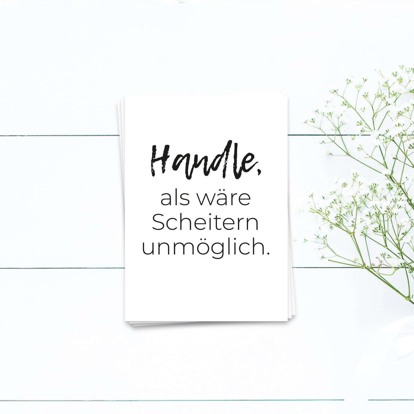 Handle, als wäre Scheitern unmöglich - Postkarte